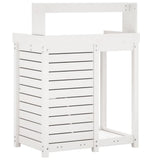vidaXL Oppottafel met schappen 82,5x50x109,5 cm massief grenenhout