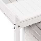 vidaXL Oppottafel met schappen 82,5x50x109,5 cm massief grenenhout