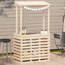 vidaXL Tuinbartafel 113,5x50x103 cm massief grenenhout wit
