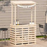 vidaXL Tuinbartafel 113,5x50x103 cm massief grenenhout wit