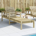vidaXL Sun Lounger 199.5x62x55 cm Solid Pinewood