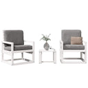 vidaXL 3-delige Loungeset massief grenenhout