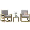 vidaXL 3-delige Loungeset massief grenenhout