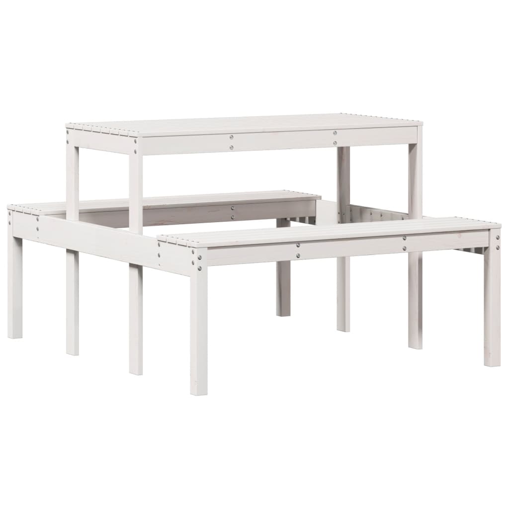vidaXL Picknicktafel 110x134x75 cm massief grenenhout