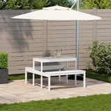 vidaXL Picknicktafel 110x134x75 cm massief grenenhout