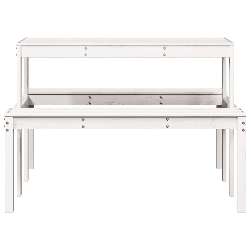 vidaXL Picknicktafel 110x134x75 cm massief grenenhout