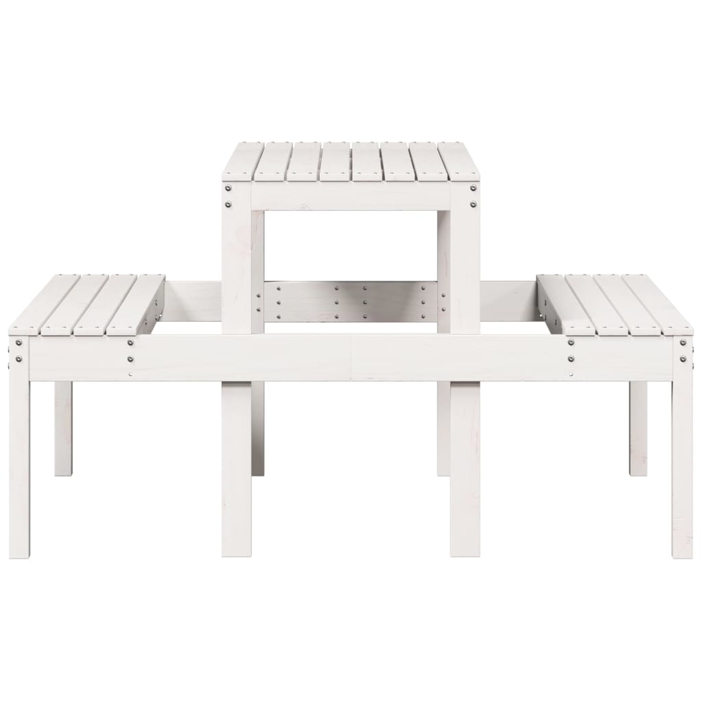 vidaXL Picknicktafel 110x134x75 cm massief grenenhout