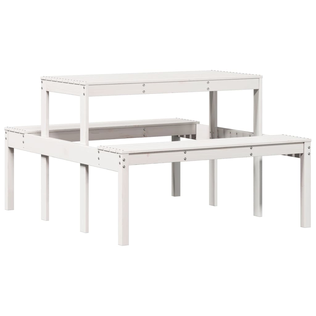 vidaXL Picknicktafel 110x134x75 cm massief grenenhout