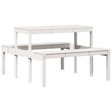 vidaXL Picknicktafel 110x134x75 cm massief grenenhout