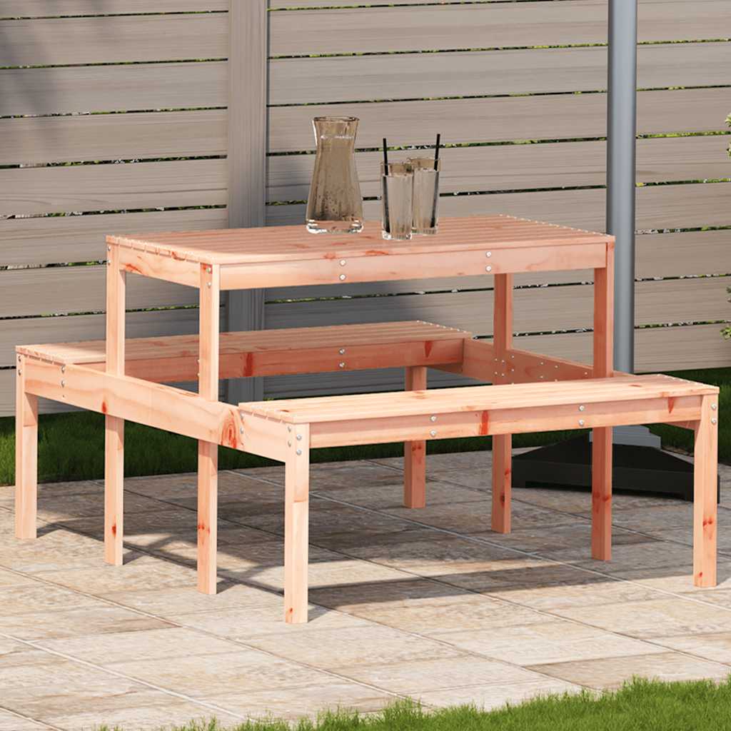 vidaXL Picknicktafel 110x134x75 cm massief grenenhout