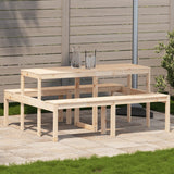 vidaXL Picknicktafel 110x134x75 cm massief grenenhout