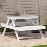 vidaXL Picknicktafel 105x134x75 cm massief grenenhout
