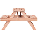 vidaXL Picknicktafel 105x134x75 cm massief grenenhout