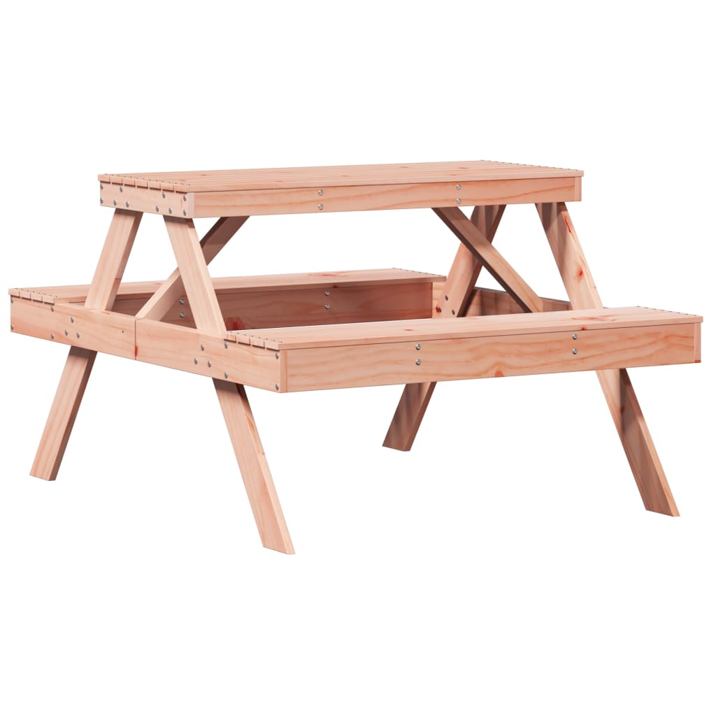 vidaXL Picknicktafel 105x134x75 cm massief grenenhout
