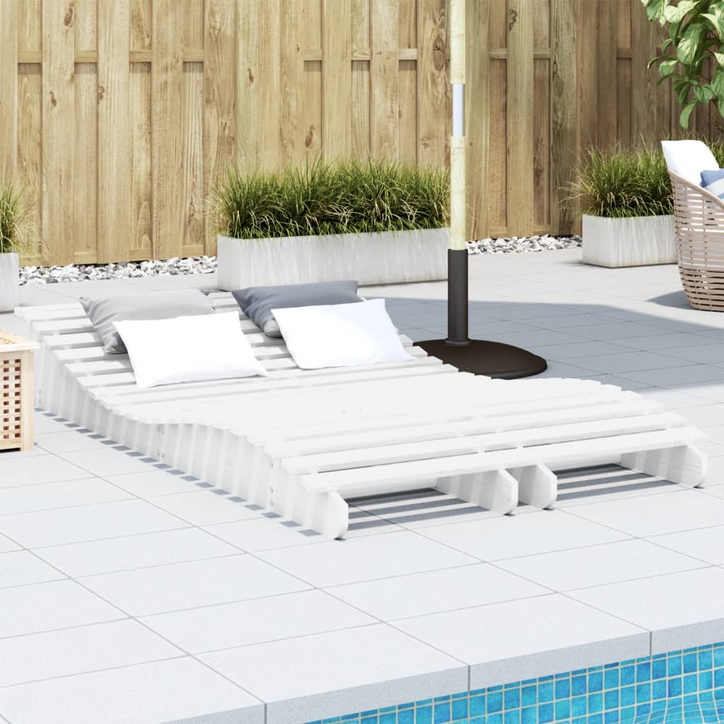 vidaXL Ligbedden 2 st 205x60x31,5 cm massief grenenhout