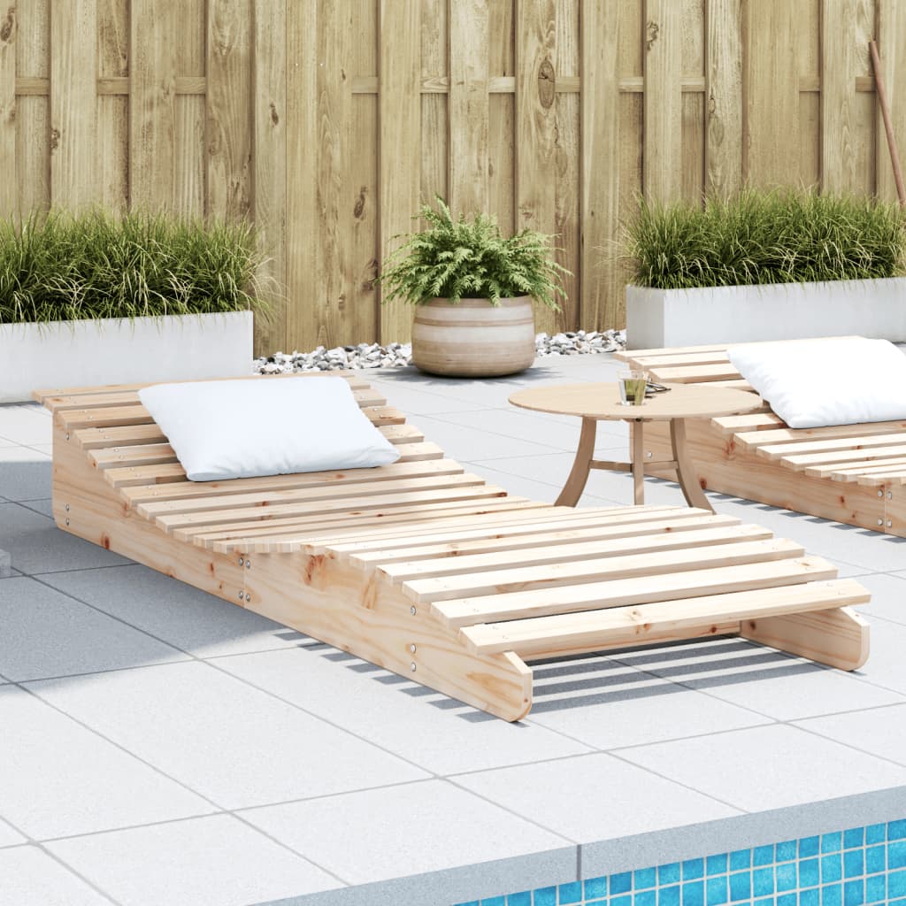 vidaXL Ligbedden 2 st 205x60x31,5 cm massief grenenhout