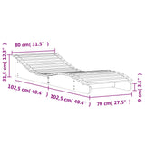 vidaXL Ligbedden 2 st 205x60x31,5 cm massief grenenhout