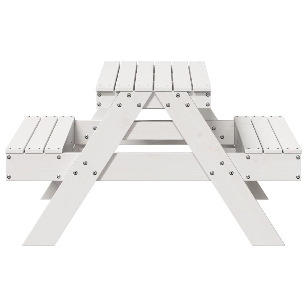 vidaXL Children's Picnic Table 88x97x52 cm Solid Pine Wood