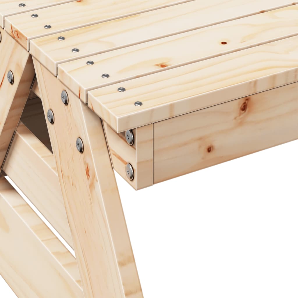 vidaXL Picknicktafel voor kinderen 88x122x58 cm massief grenenhout