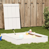 vidaXL Zandbak met deksel 111x111x19,5 cm massief grenenhout