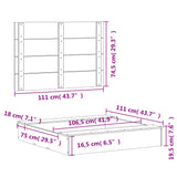 vidaXL Zandbak met deksel 111x111x19,5 cm massief grenenhout