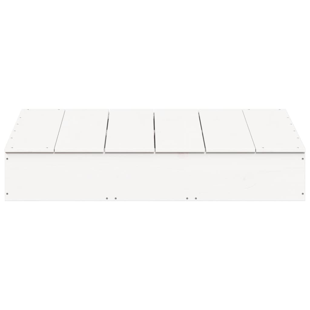 vidaXL Zandbak met deksel 111x111x19,5 cm massief grenenhout