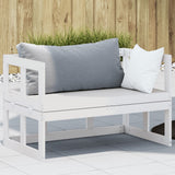 vidaXL Extendable Garden Bench Solid Pinewood White