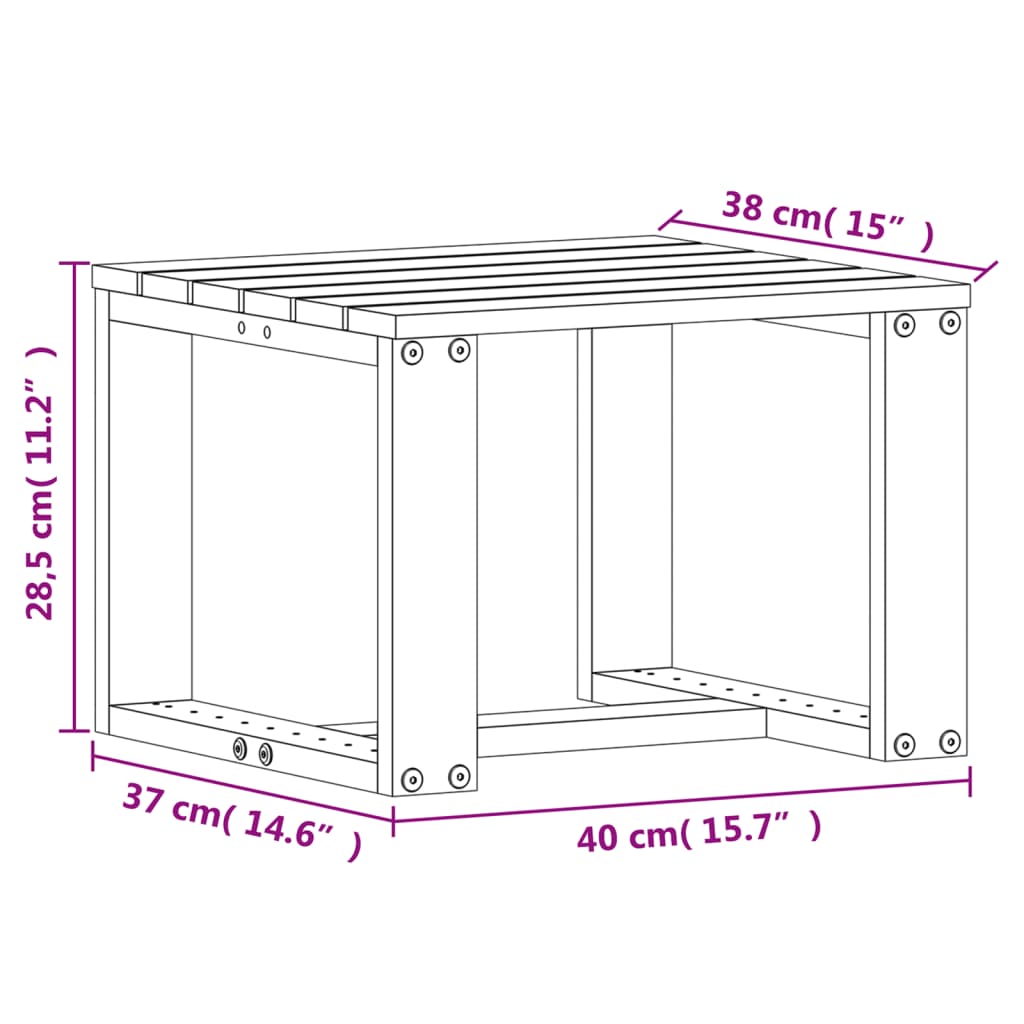 vidaXL 3-Piece Lounge Set Solid Pine Wood