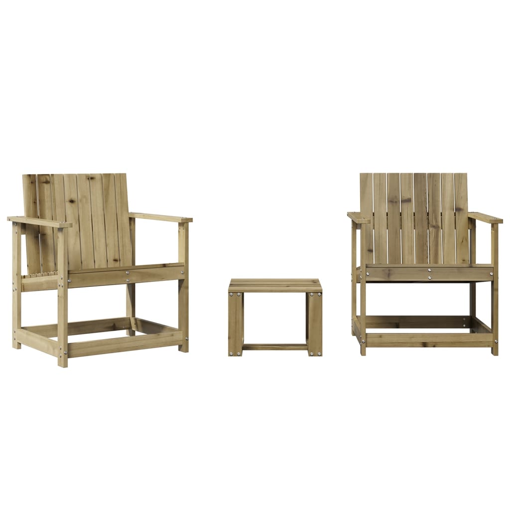 vidaXL 3-Piece Lounge Set Solid Pine Wood