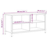 vidaXL Tv-meubel 100x40x50 cm bewerkt hout sonoma eikenkleurig