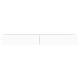 vidaXL TV Cabinet with LED Lights 120x35x15.5 cm White
