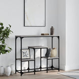 vidaXL Wandtafel 89,5x28x76 cm bewerkt hout zwart