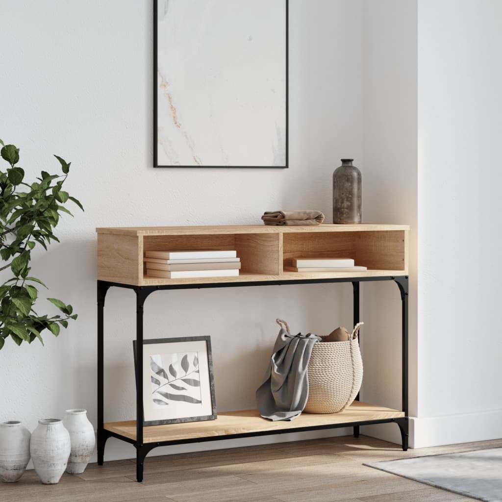 vidaXL Wandtafel 100x30,5x75 cm bewerkt hout zwart