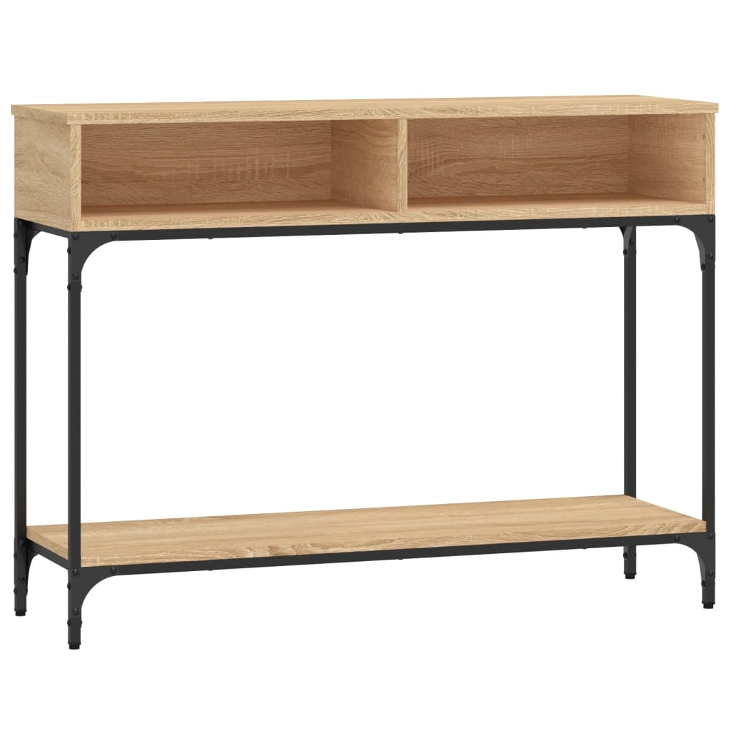 vidaXL Wandtafel 100x30,5x75 cm bewerkt hout zwart