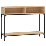 vidaXL Wandtafel 100x30,5x75 cm bewerkt hout zwart
