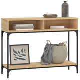 vidaXL Wandtafel 100x30,5x75 cm bewerkt hout zwart