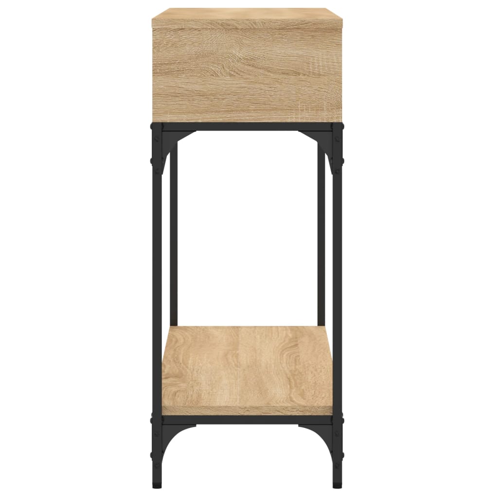 vidaXL Wandtafel 100x30,5x75 cm bewerkt hout zwart