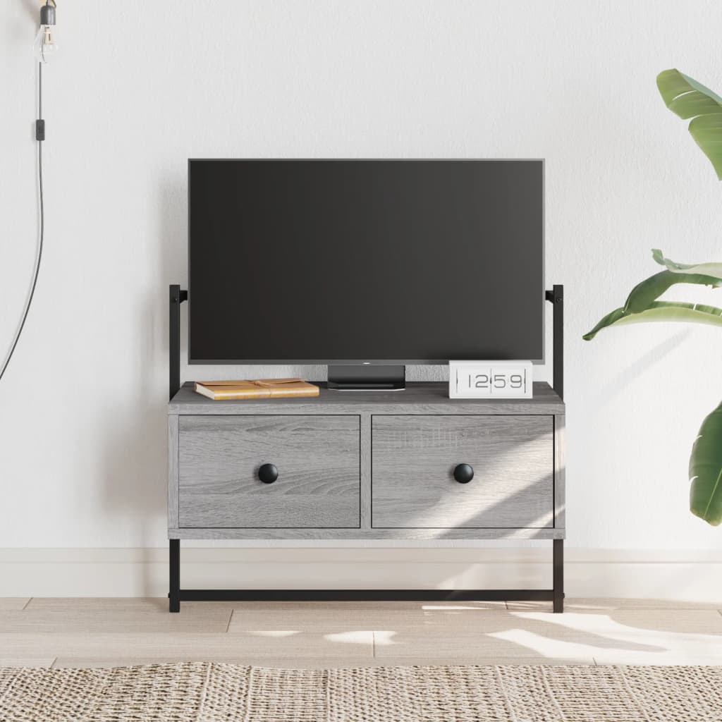 vidaXL Tv-meubel wandgemonteerd 60,5x30x51 cm bewerkt hout zwart