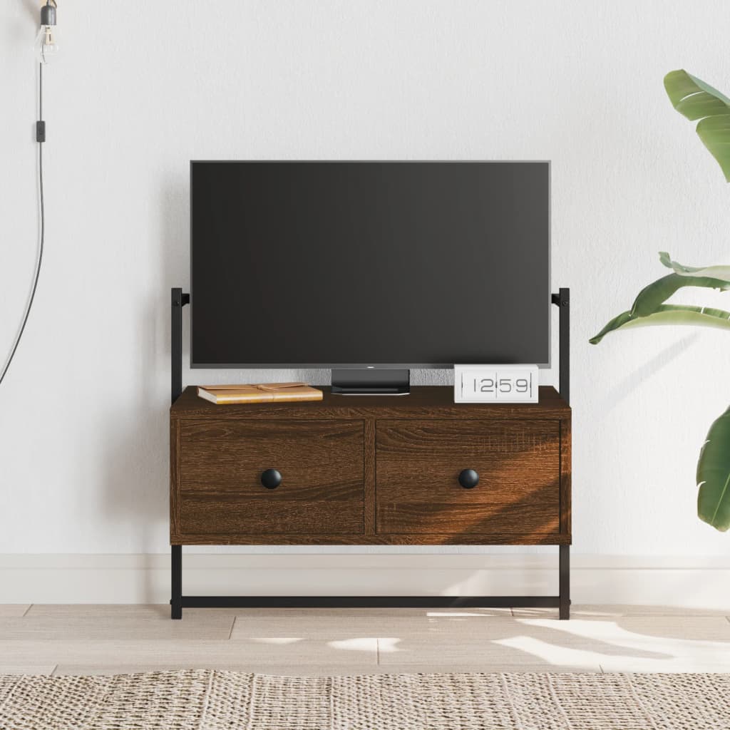 vidaXL Tv-meubel wandgemonteerd 60,5x30x51 cm bewerkt hout zwart