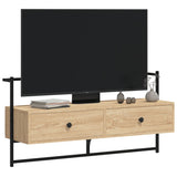 vidaXL Tv-meubel wandgemonteerd 60,5x30x51 cm bewerkt hout zwart