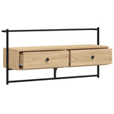 vidaXL Tv-meubel wandgemonteerd 60,5x30x51 cm bewerkt hout zwart