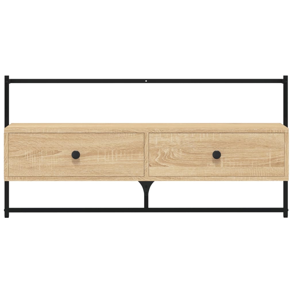 vidaXL Tv-meubel wandgemonteerd 60,5x30x51 cm bewerkt hout zwart
