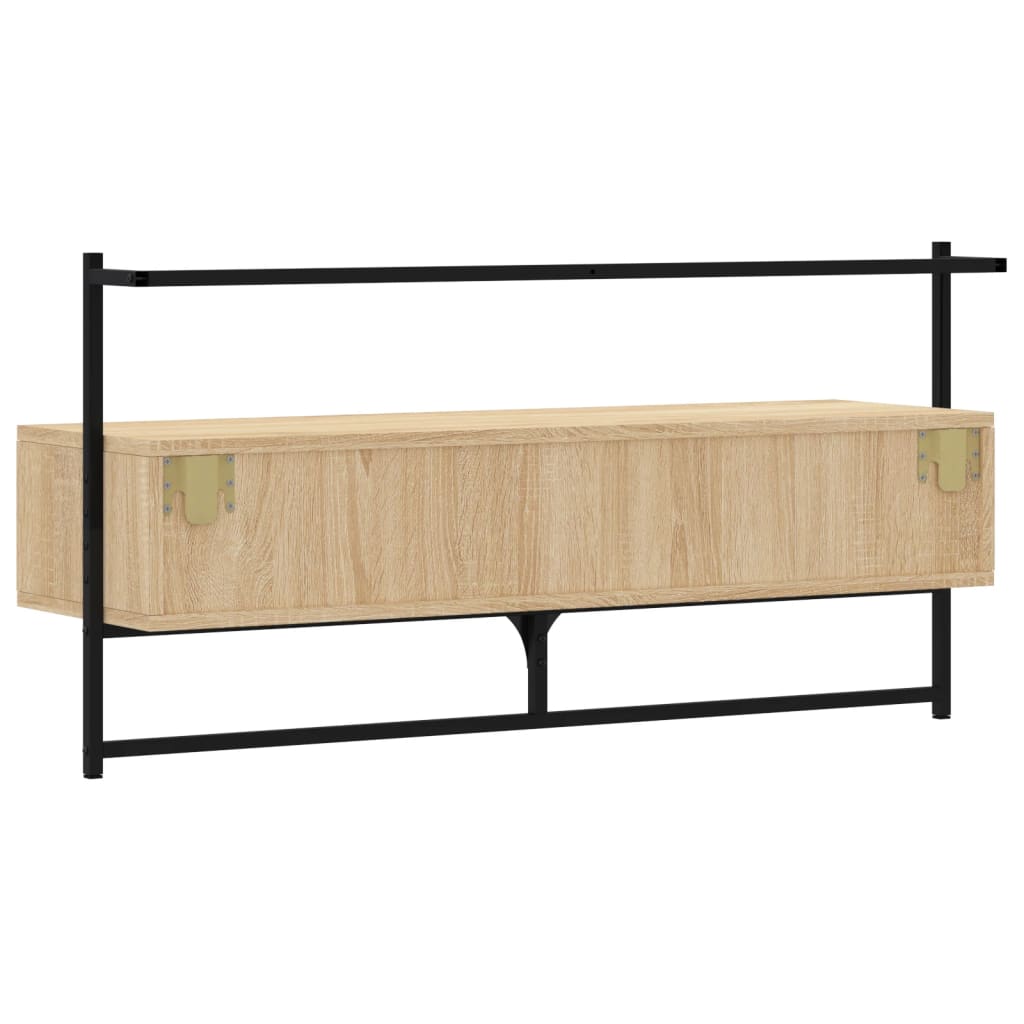vidaXL Tv-meubel wandgemonteerd 60,5x30x51 cm bewerkt hout zwart