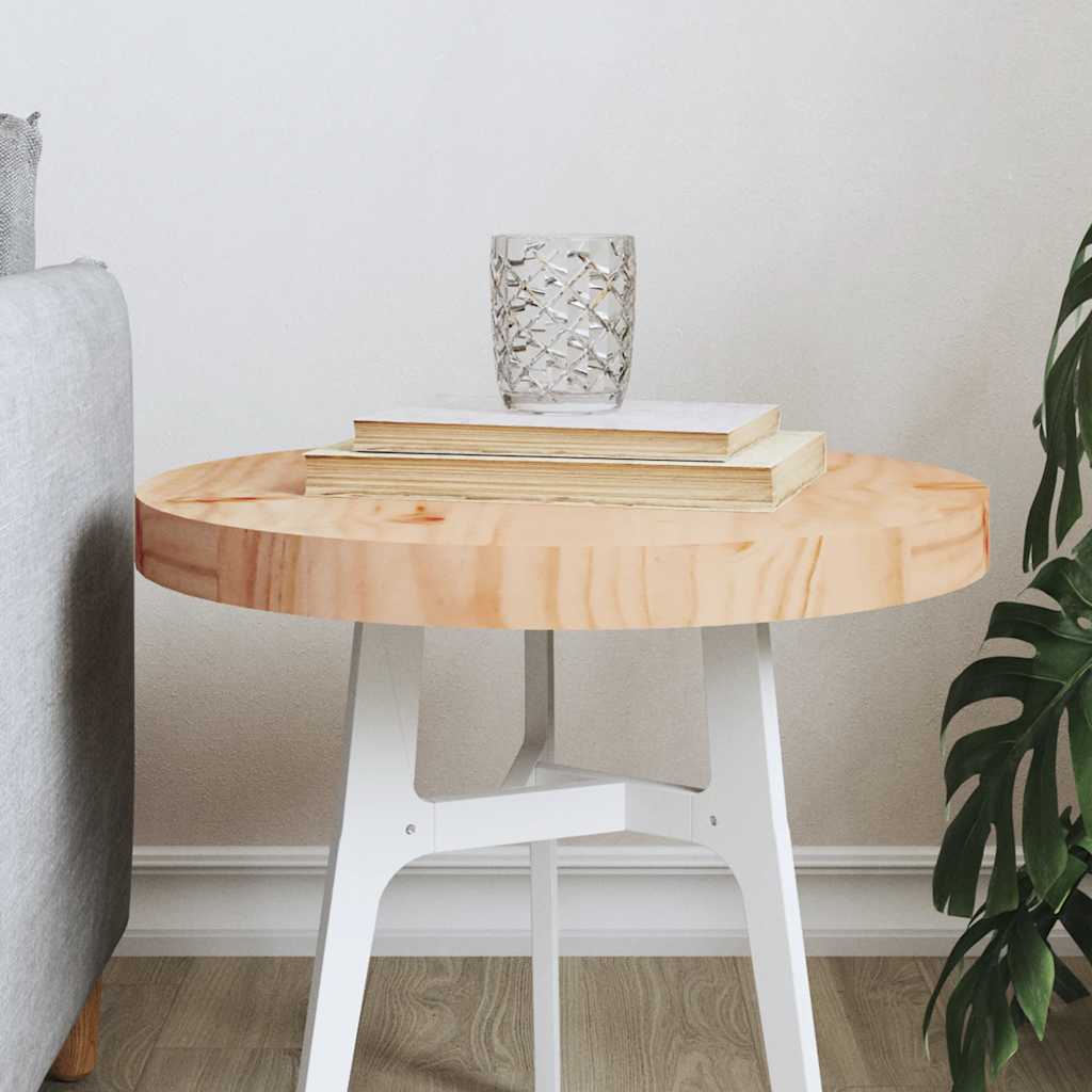vidaXL Tabletop round Ø30x3 cm solid pine wood