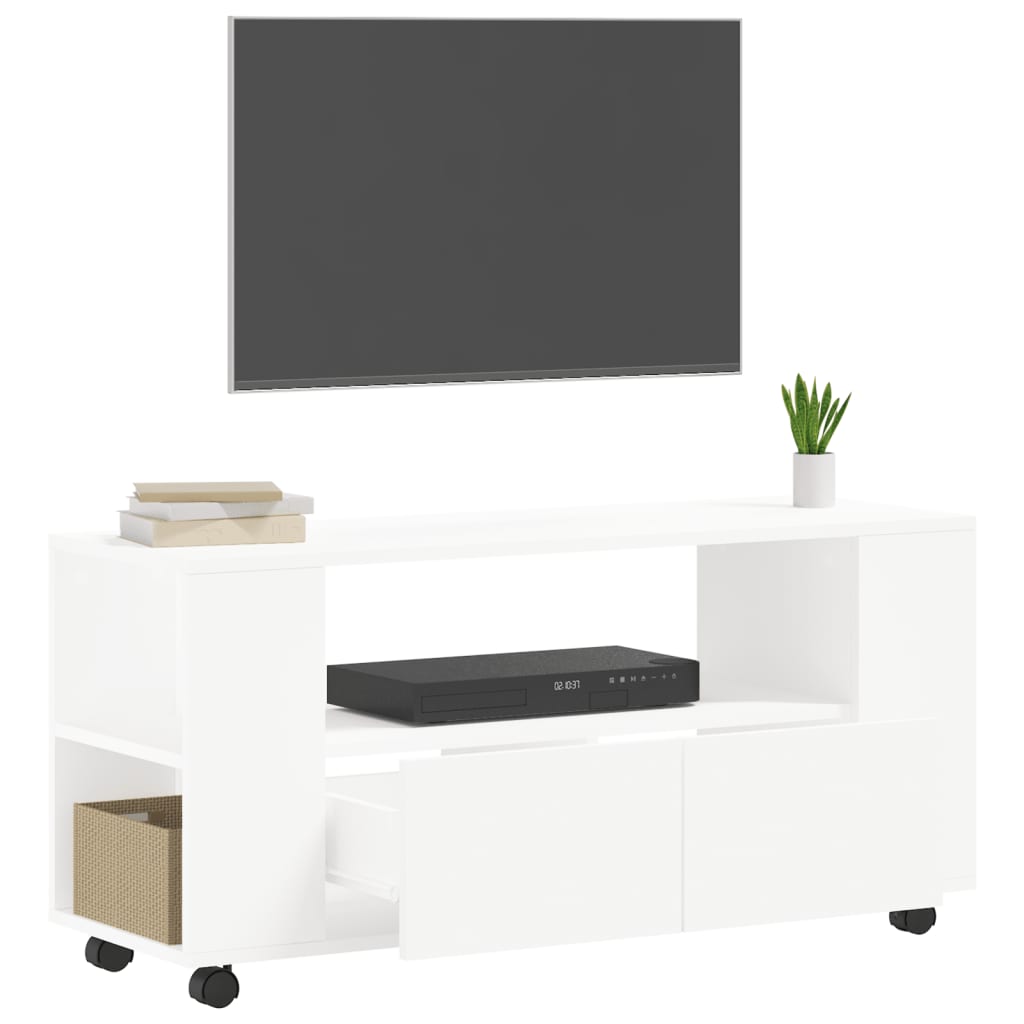 vidaXL TV cabinet 102x34.5x43 cm engineered wood white