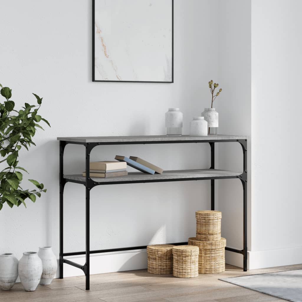 vidaXL Wandtafel 100x35,5x75 cm bewerkt hout zwart