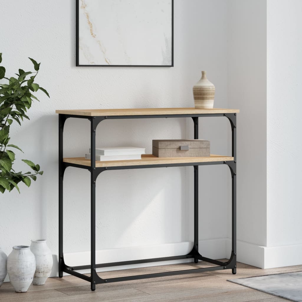 vidaXL Wandtafel 100x35,5x75 cm bewerkt hout zwart