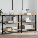 vidaXL Wandtafel 100x29x75 cm bewerkt hout gerookt eikenkleurig