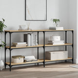vidaXL Wandtafel 100x29x75 cm bewerkt hout gerookt eikenkleurig