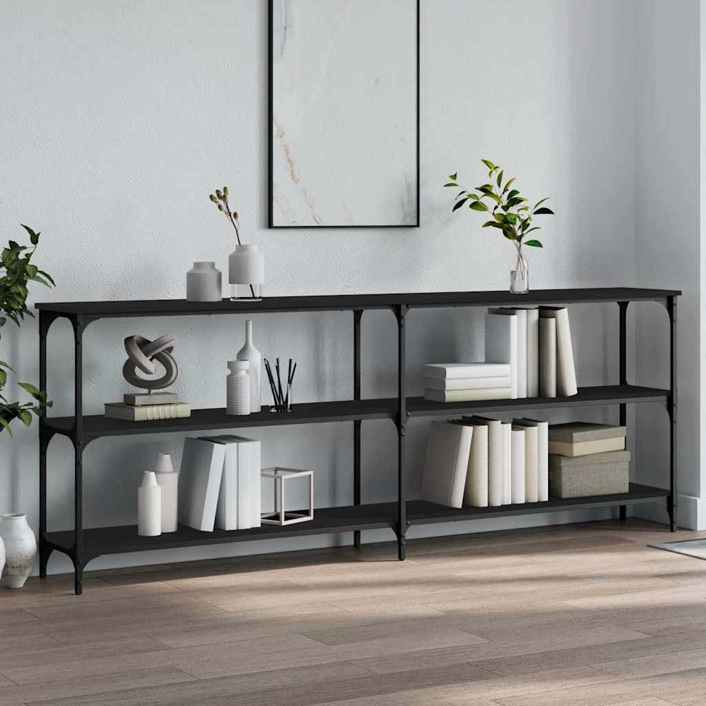 vidaXL Wandtafel 100x29x75 cm bewerkt hout gerookt eikenkleurig